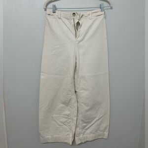 Free People White Cropped Pants Size 26
